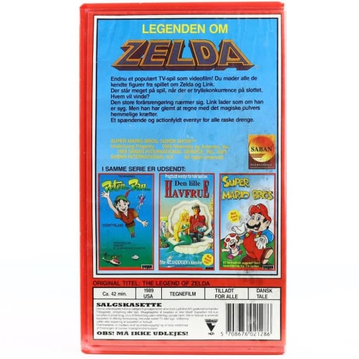 Legenden om Zelda (VHS - 1989 - Dansk tale) - Image 2