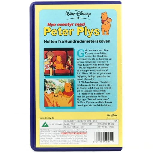 Nye Eventyr med Peter Plys - Helten fra Hundredemeterskoven - Disney (VHS) - Image 4