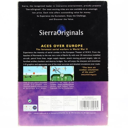 Aces Over Europe (PC Jewelcase - Sierra Originals) - Image 2