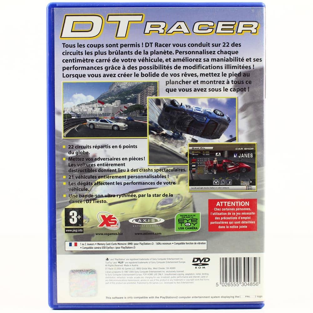 Dt Rasel R DT Racer (PS2 - Fransk cover) - WTS Retro - Køb spillet her