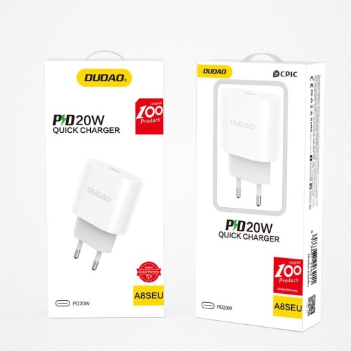 Dudao A8SEU-1M Oplader 20Watt 1xUSB-C (1m USB-C kabel inkluderet) - Image 2
