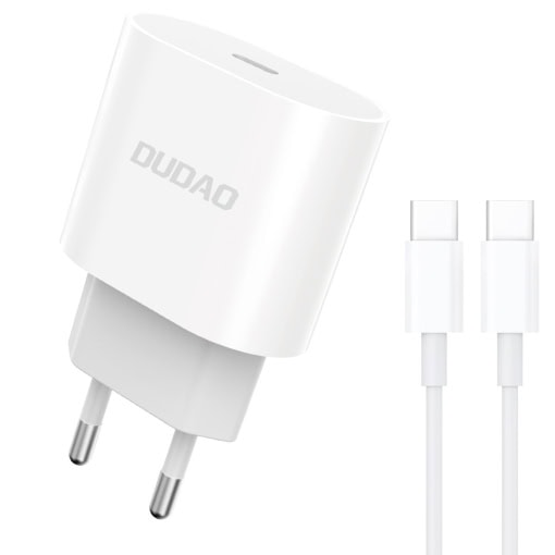 Dudao A8SEU-1M Oplader 20Watt 1xUSB-C (1m USB-C kabel inkluderet)