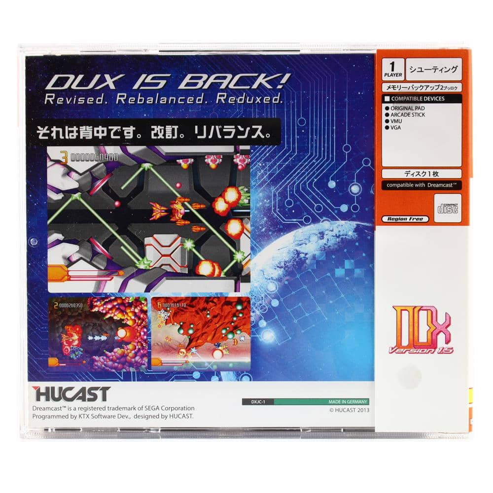 DUX VERSION 1.5 Sur SEGA DREAMCAST (DC) - Édition Joshprod - PAL-EURO (Neuf)