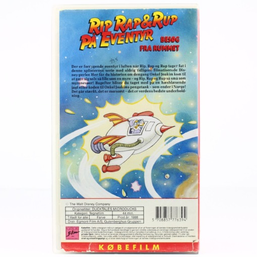 Rip, Rap & Rup På Eventyr – Besøg fra rummet – Disney (VHS) - Image 2