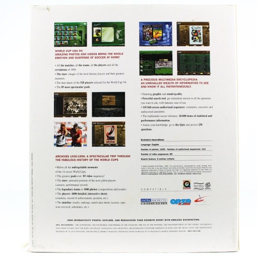 World Cup Soccer 1930-1994 Multimedia Encyclopedia (PC Big Box) - Image 2